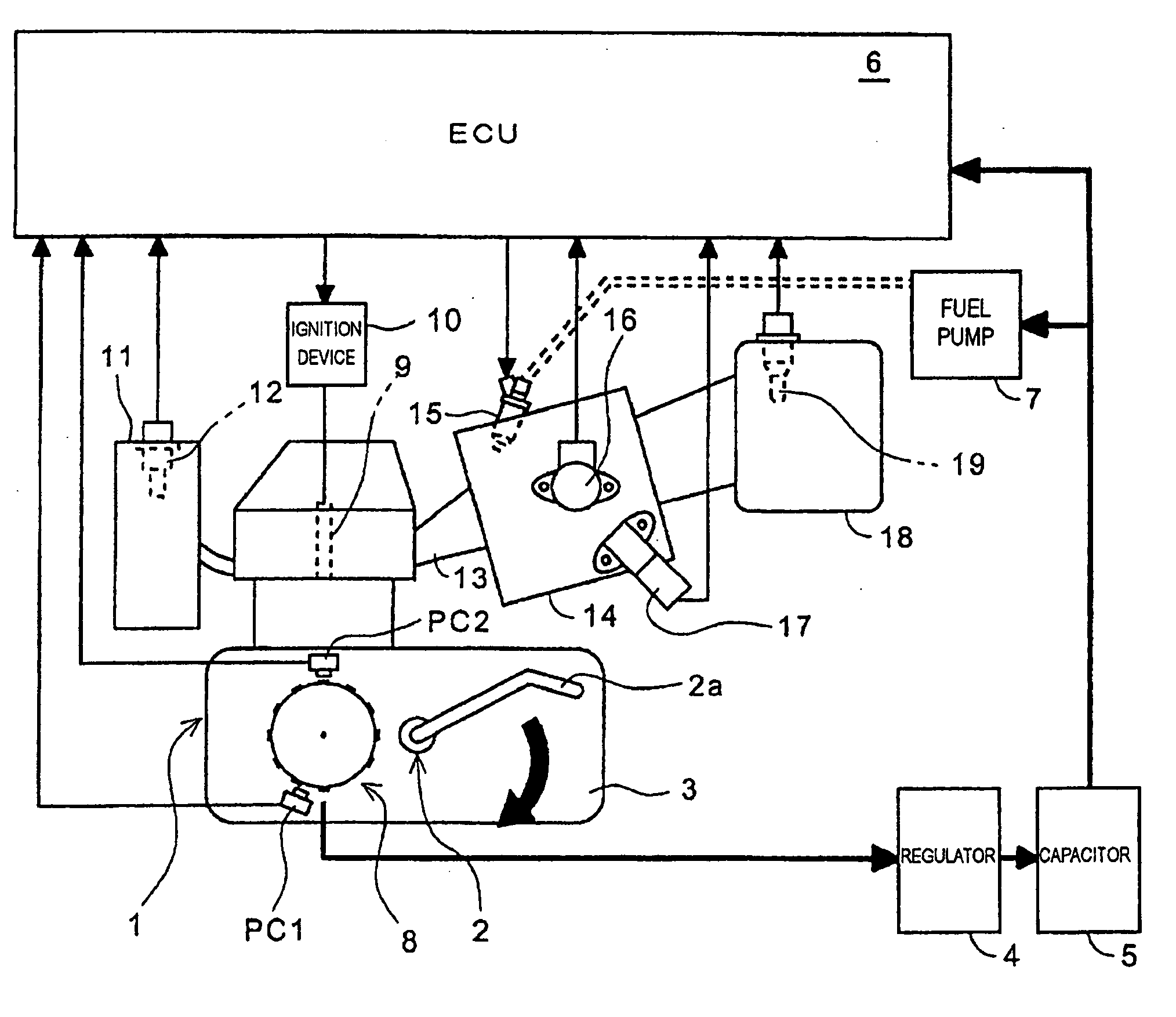 Method and apparatus for detecting a stroke of a 4-cycle internal combustion engine, based on changes in rotary engine speed