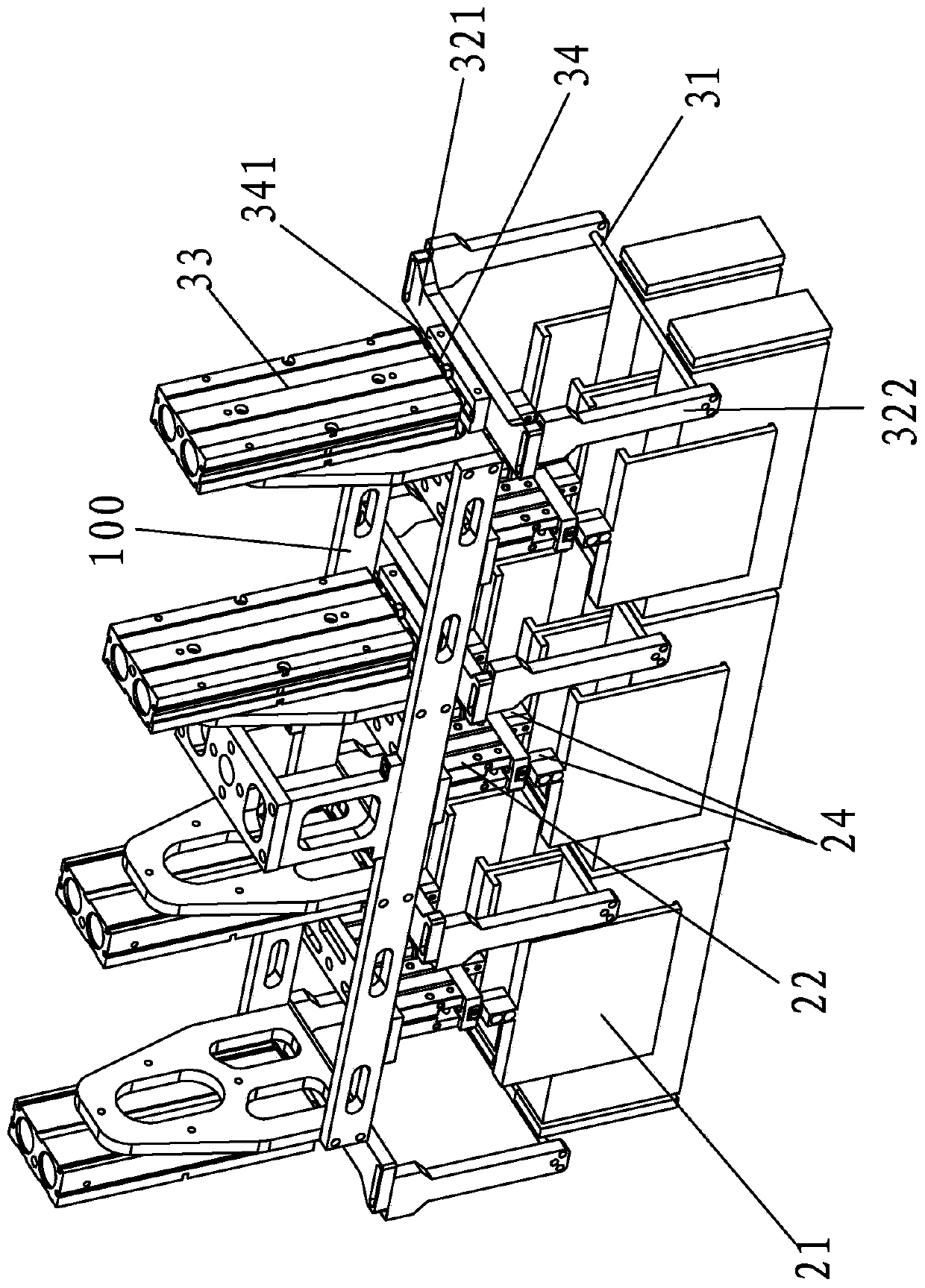 Cutting device for split tiles and cutting conveying line for split bricks