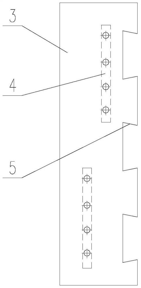 Inclined carving and crimping shear blade device for hot-rolled intermediate billet