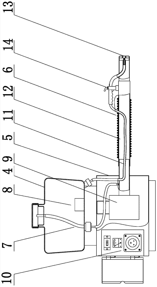 Backpack room temperature smoke sprayer