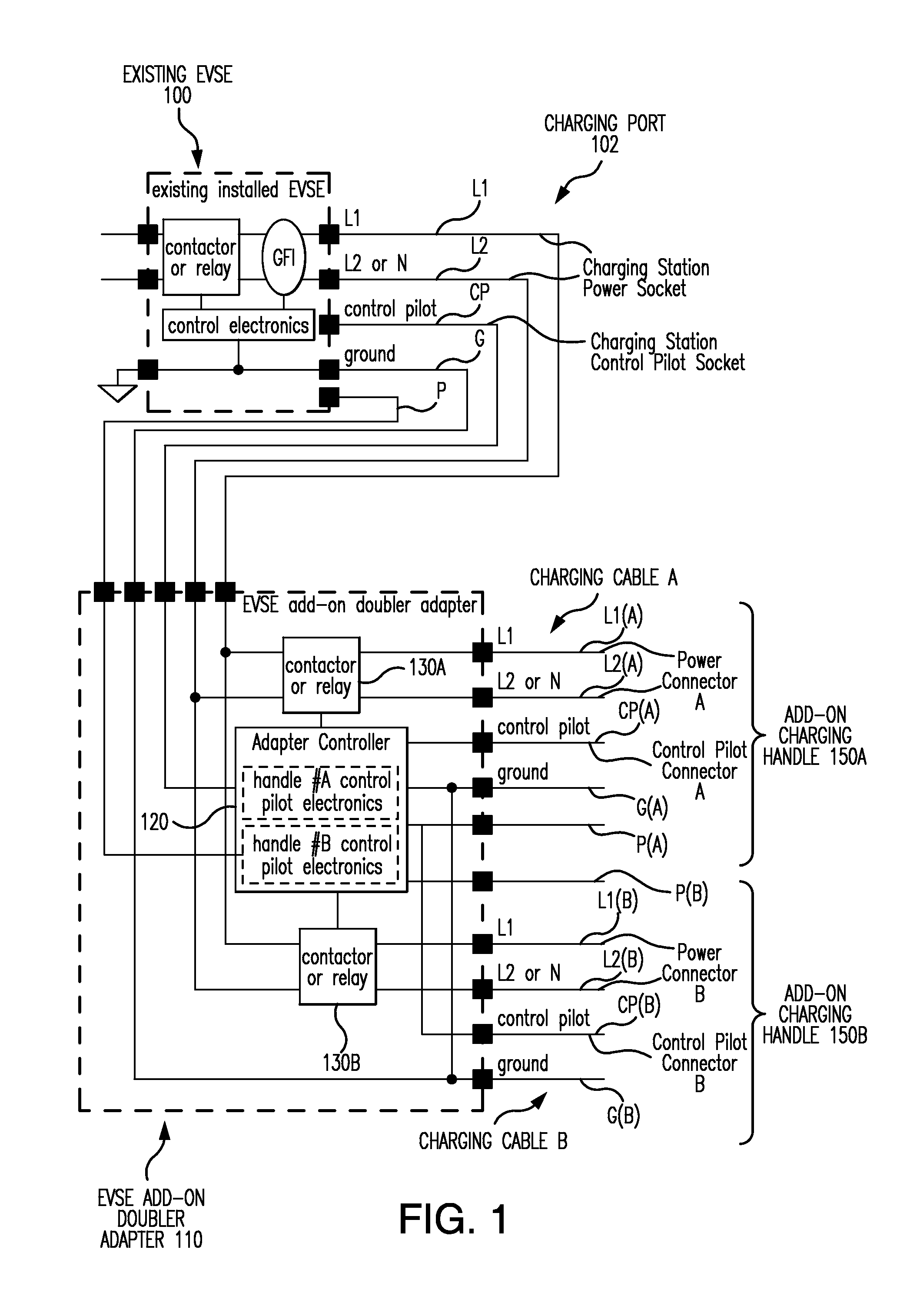 Evse doubler add-on unit