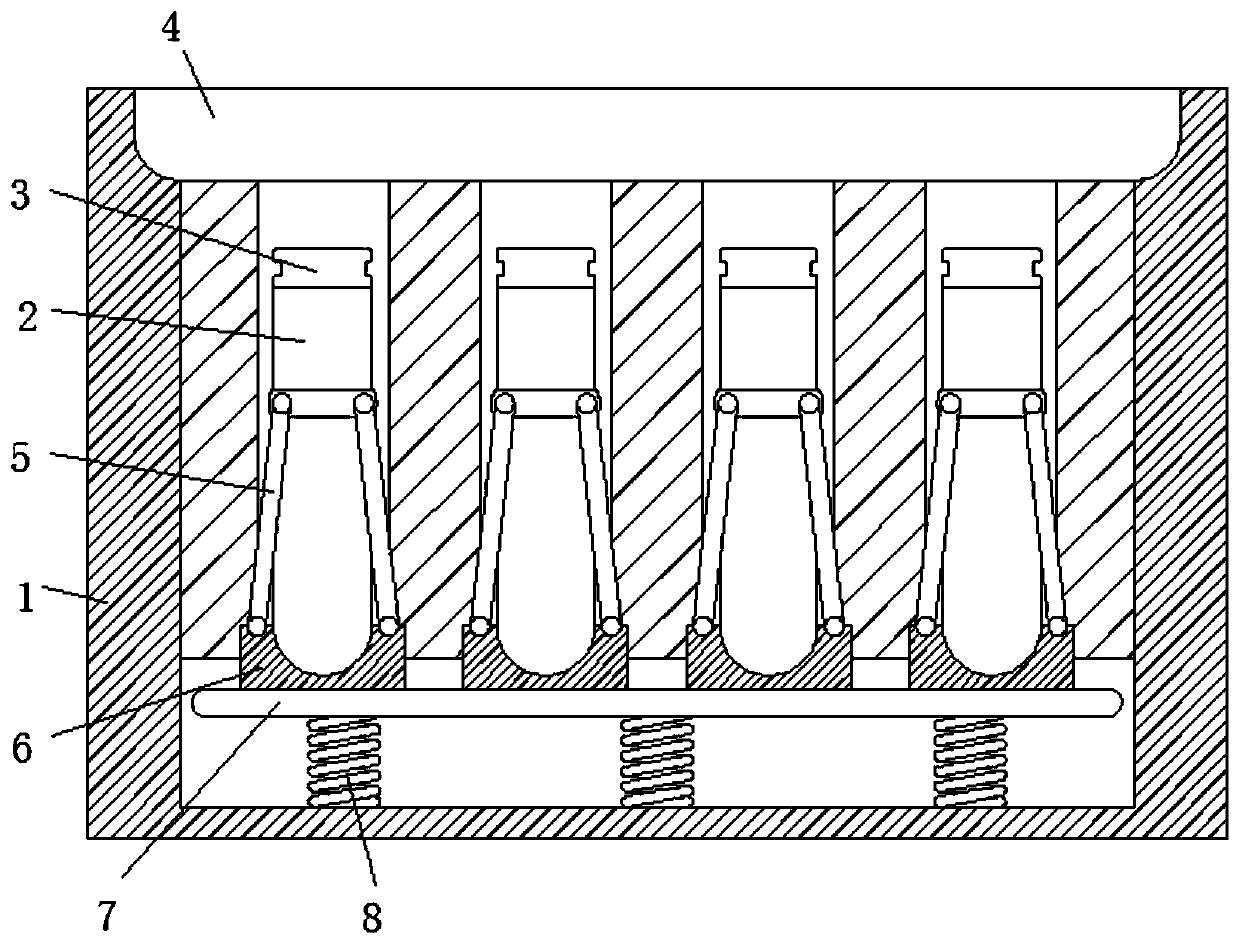 Oscillation test tube rack for gene detection