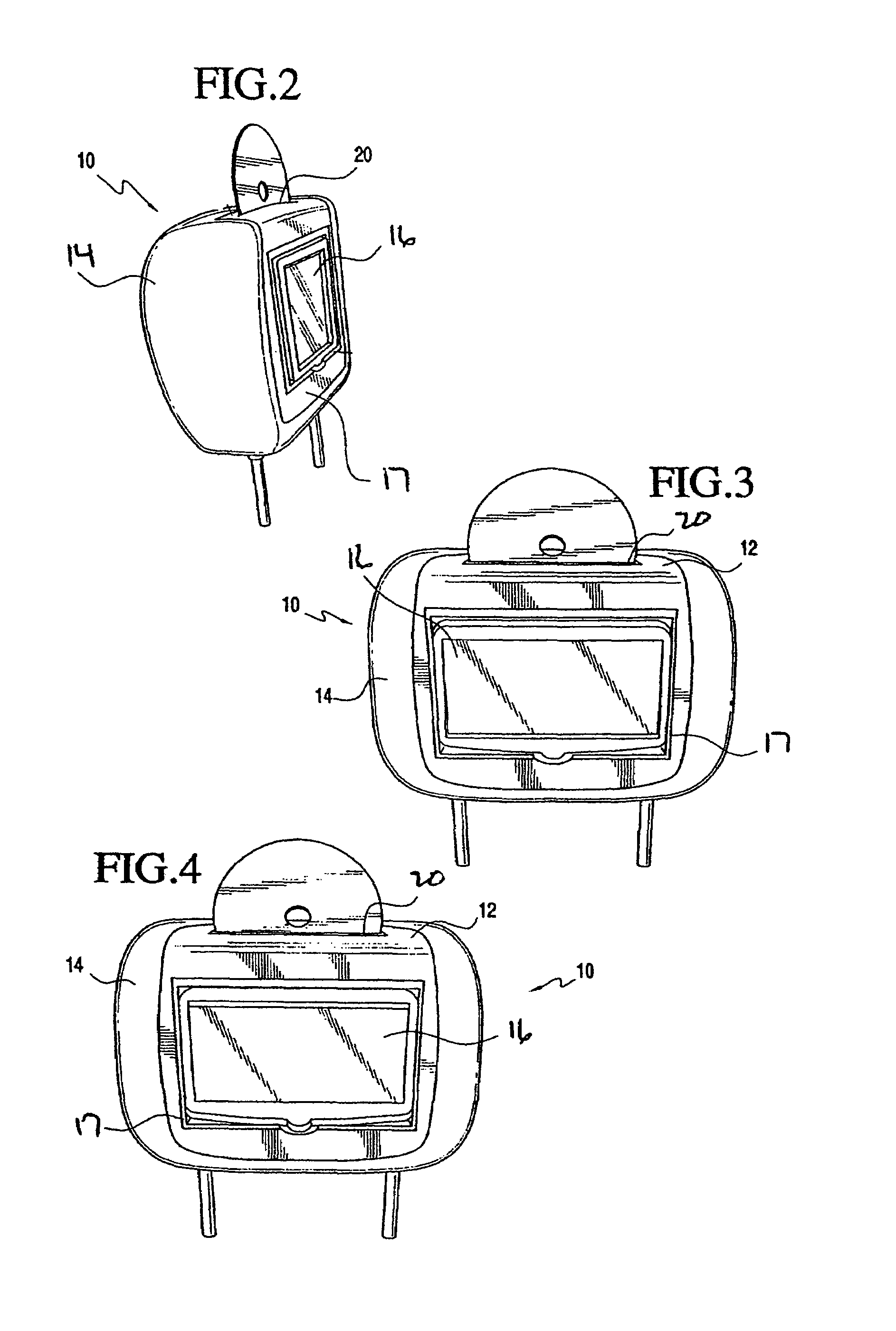 Vehicle entertainment system with backside loading DVD player