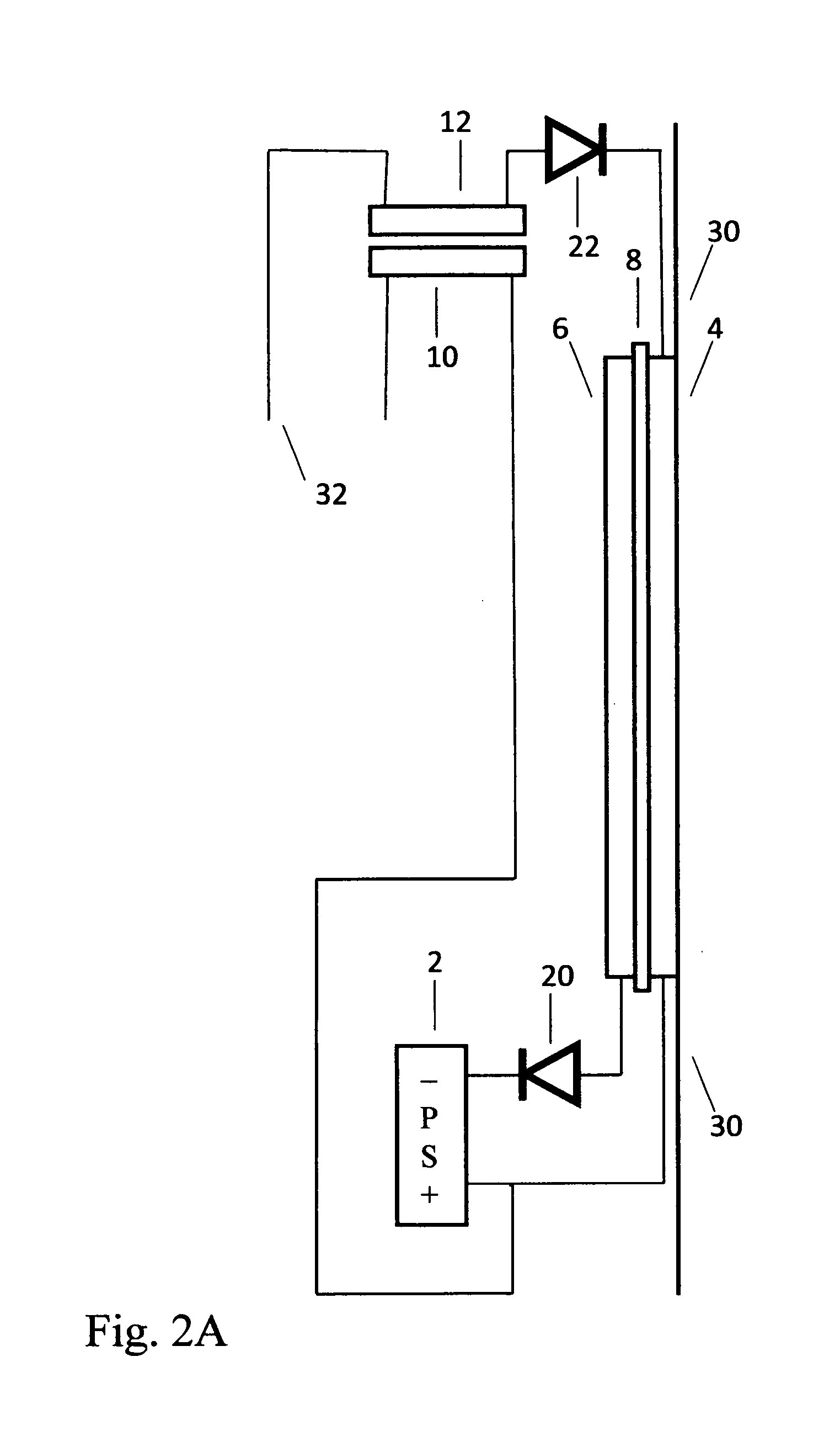 Process for the production of electric energy for spacecraft utilizing the collection of charged particles in space