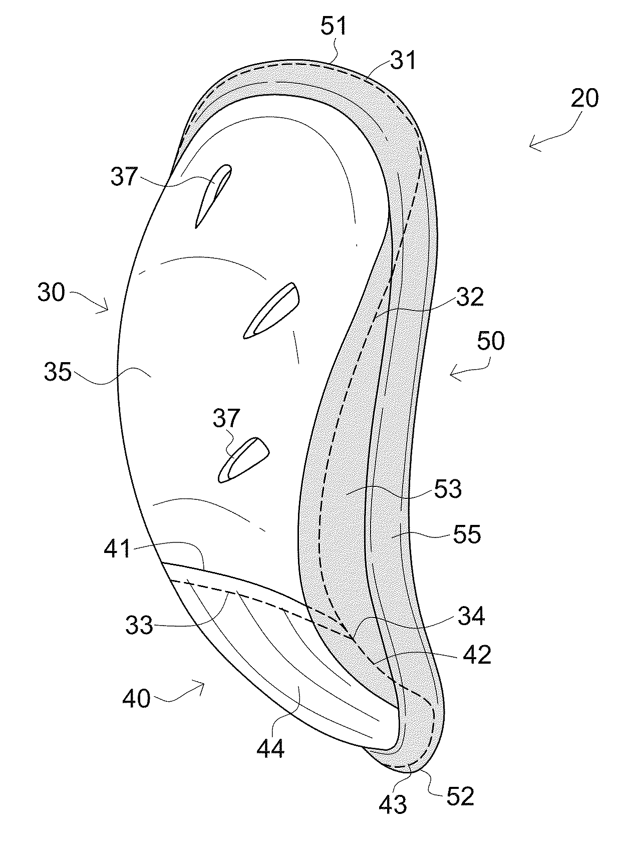 Multi-part, molded athletic cup