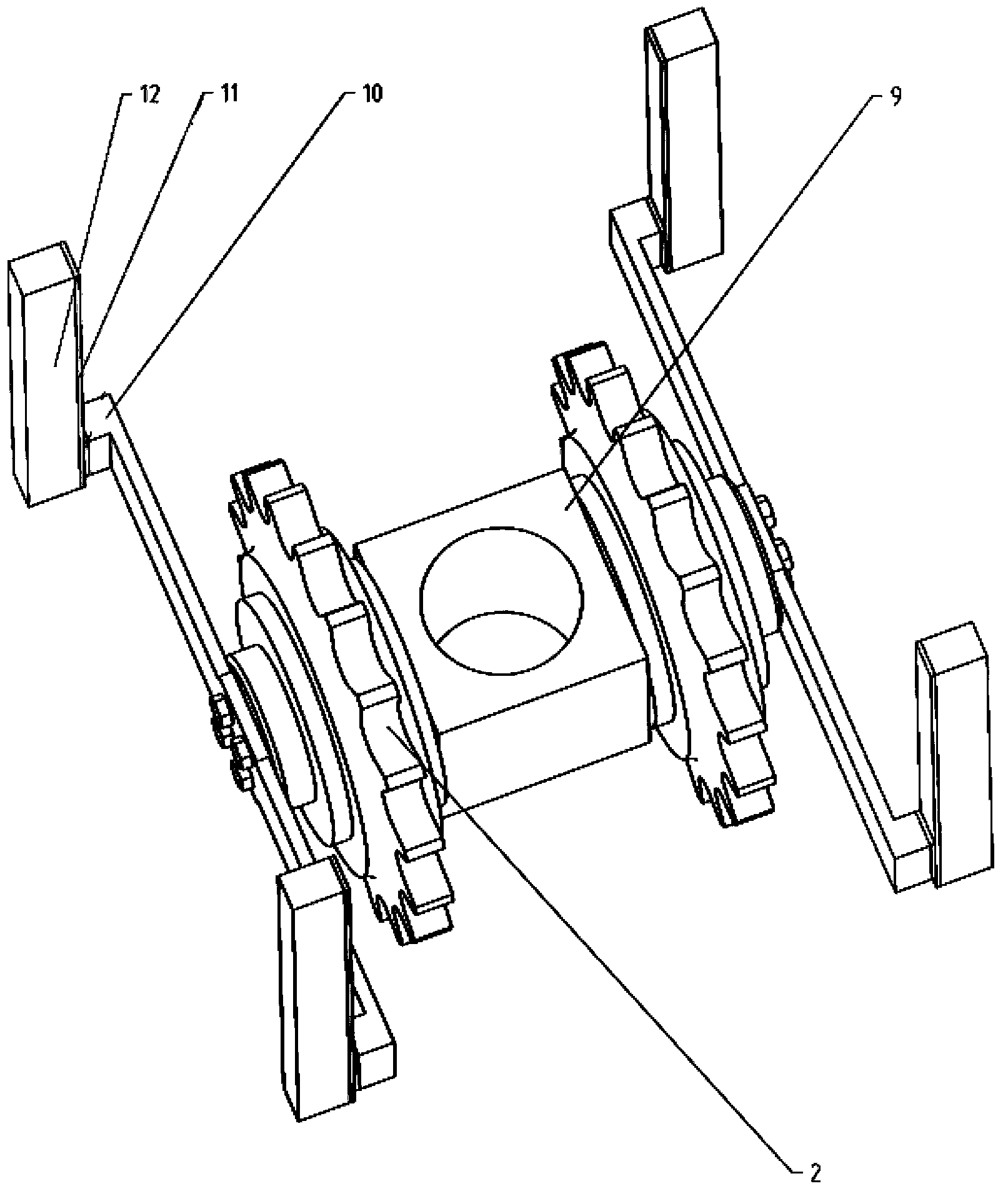 Stretcher leveler chain drive lifting pin mechanism with guiding