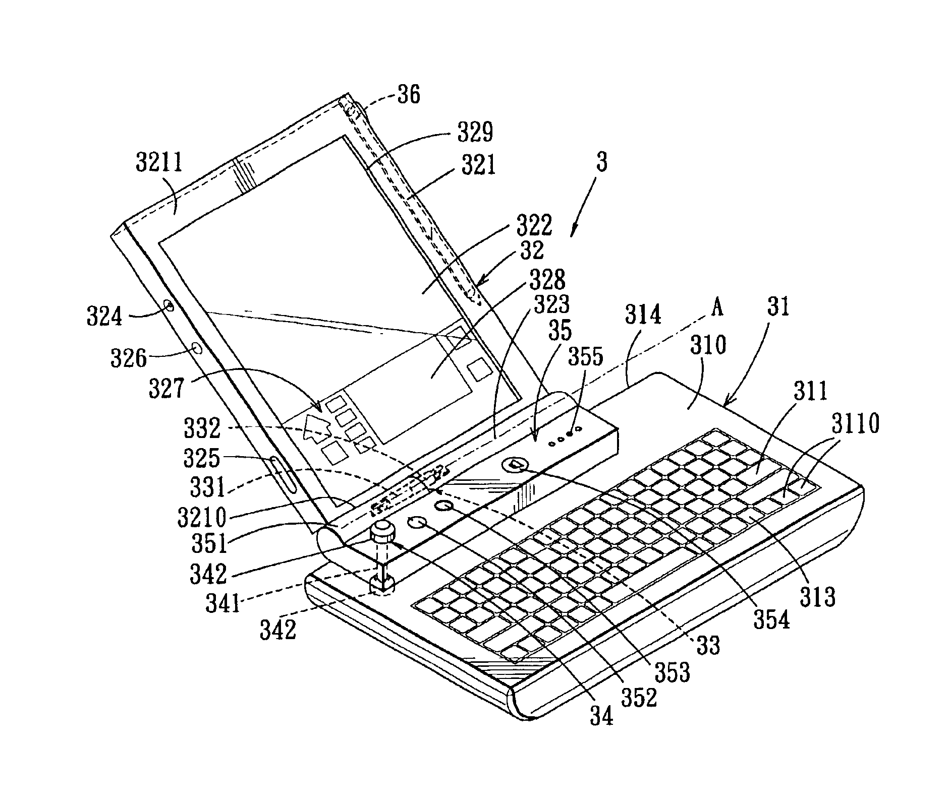 Personal digital assistant assembly