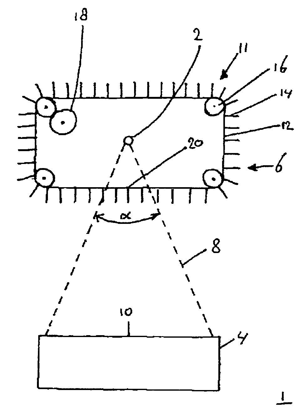 Apparatus including a radiation source, a filter system for filtering particles out of radiation emitted by the source, and a processing system for processing the radiation, a lithographic apparatus including such an apparatus, and a method of filtering particles o