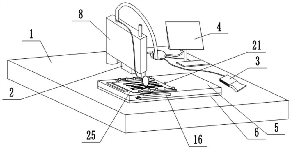 Keyboard bottom plate automatic detection device