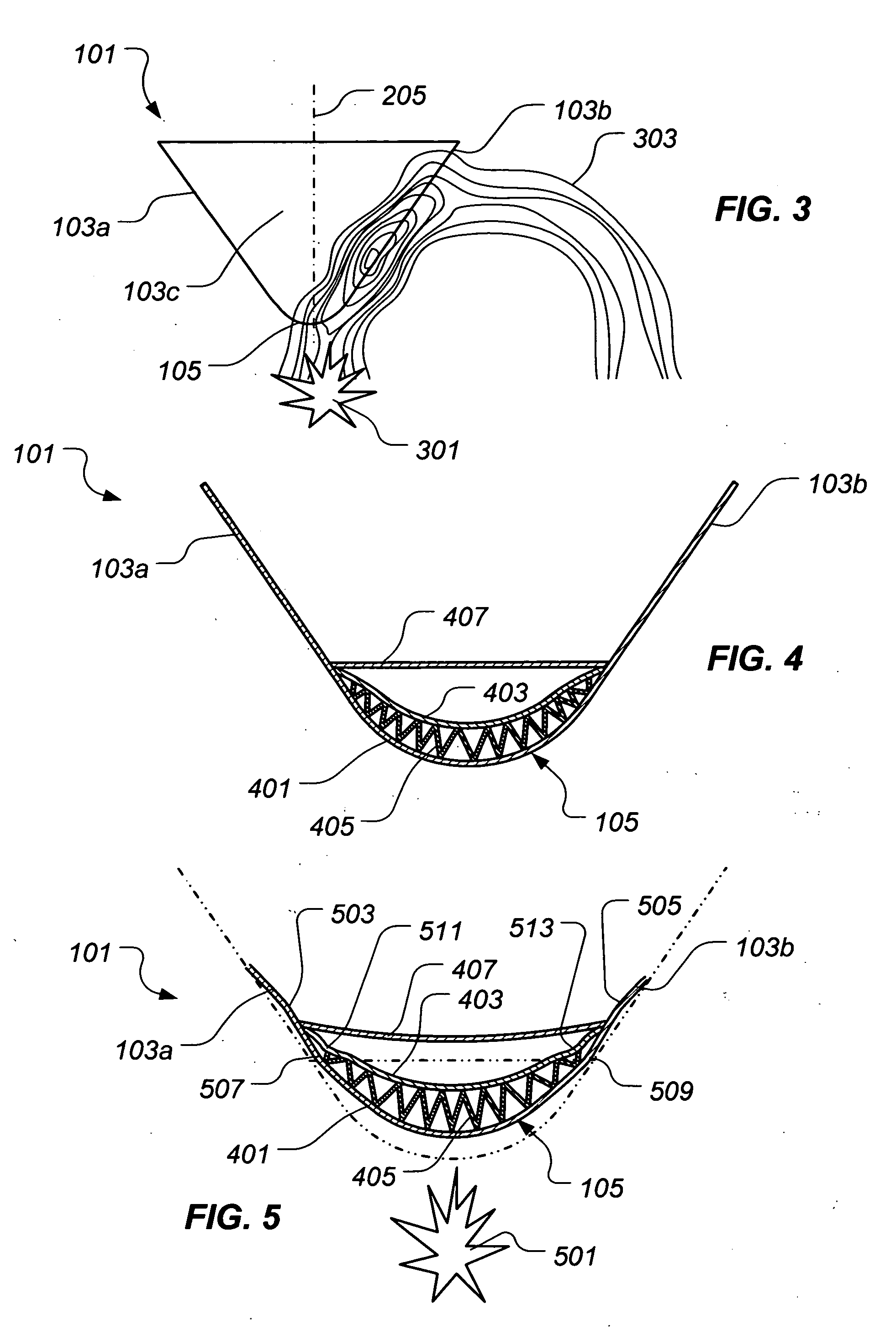 Apparatus for inhibiting effects of an explosive blast