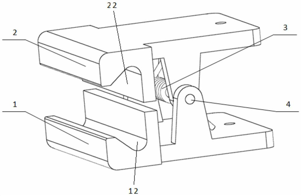 Rotor blade boss energy storage spot welding repair clamping device and clamping method