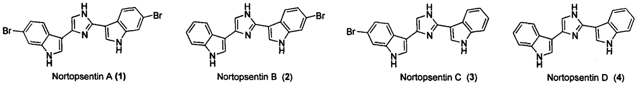 Application of nortopsentin alkaloids and derivatives thereof to prevention and treatment of plant diseases and insect pests