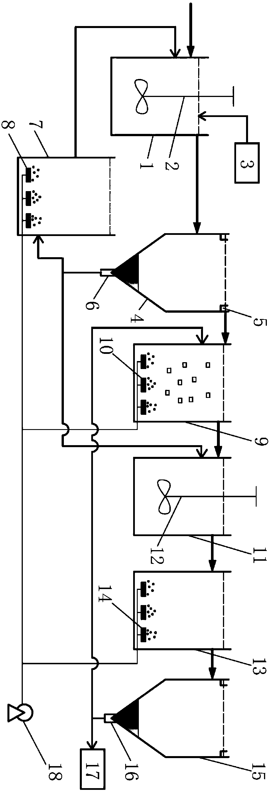 Enhanced nitrogen and phosphorus removal device and method for low-carbon sewage