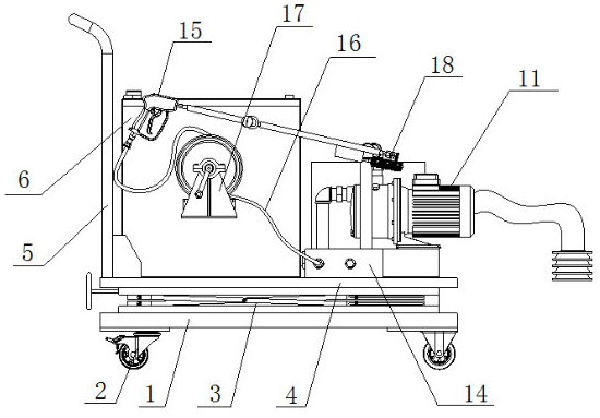 A smelting furnace wall cleaning device