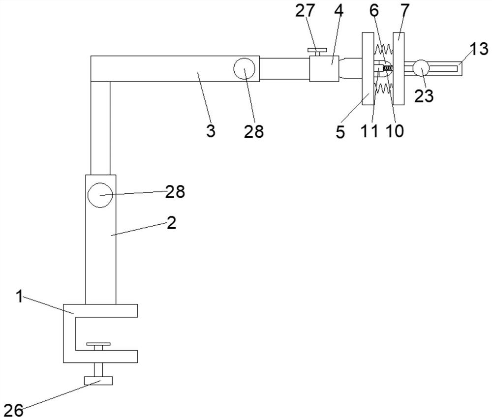 Incision expansion support convenient to adjust and used for general surgery department operation