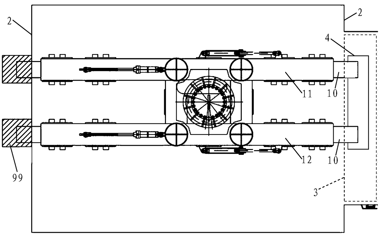 Jacking platform box girder support structure for super high-rise buildings and its construction method