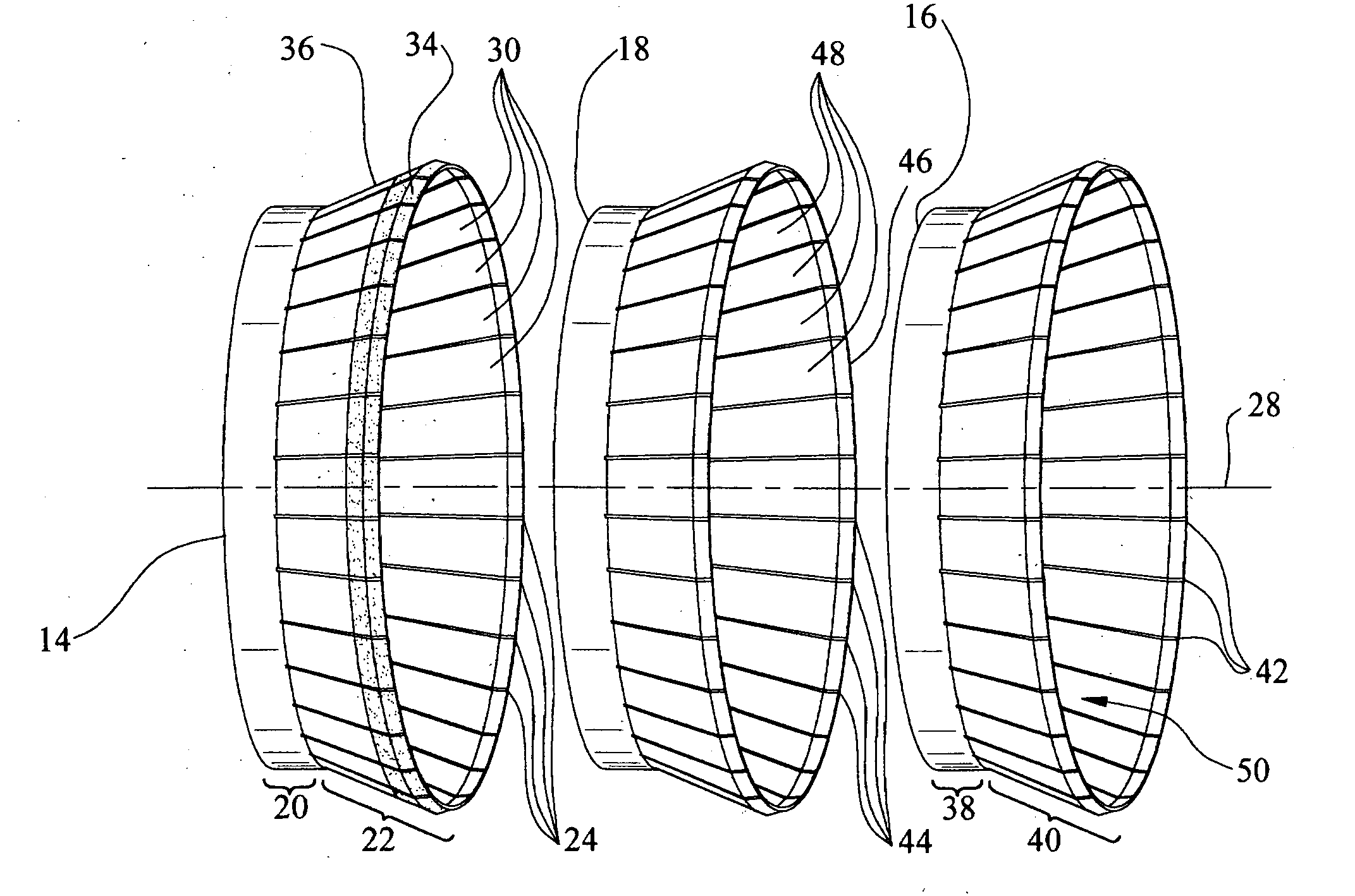 Turbine spring clip seal