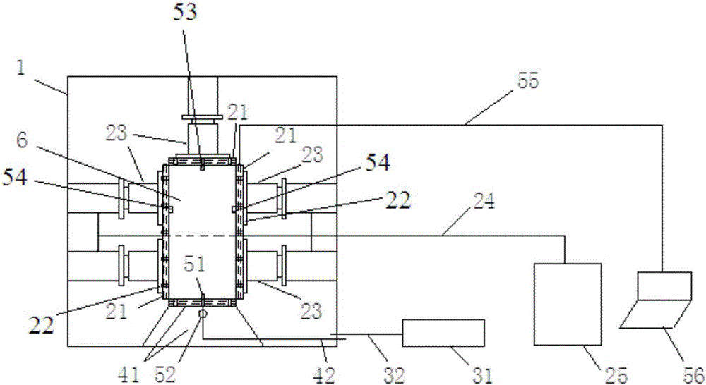 Complicated jointed rock mass hydraulic coupling field tri-axial testing system and method