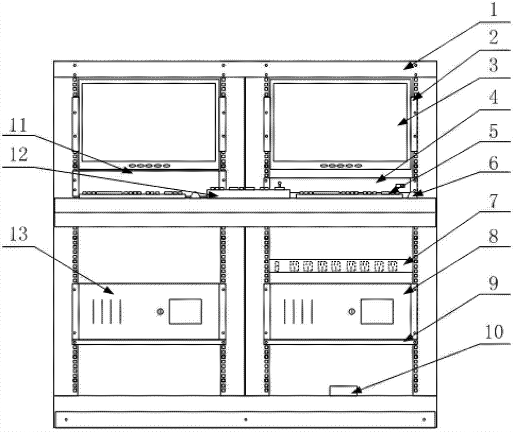 Piano type combined control table