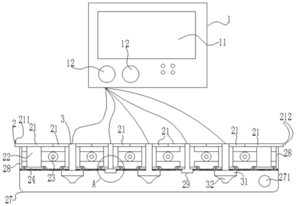 Ultrasonic physiotherapy device for muscular atrophy nursing based on oscillating circuit device