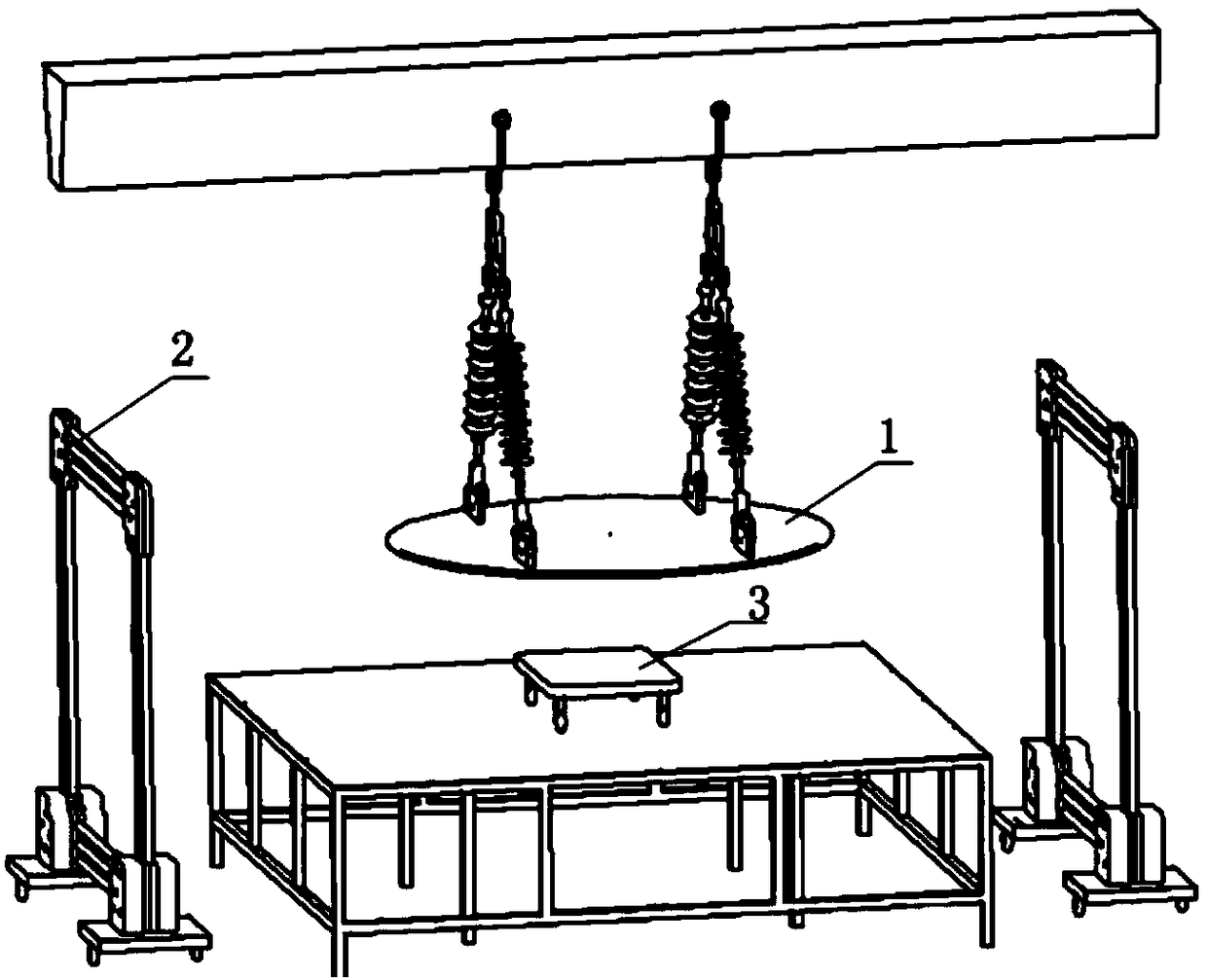 Power frequency electromagnetic field generation platform used for simulating site of substation