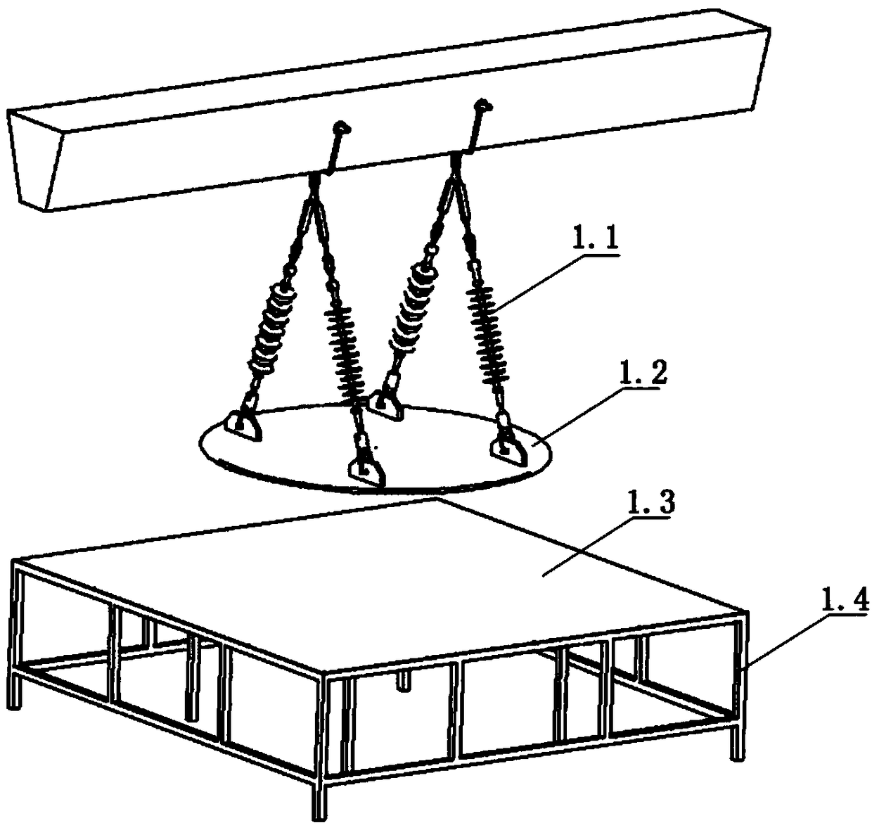 Power frequency electromagnetic field generation platform used for simulating site of substation