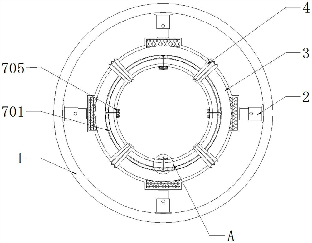 Continuous cooling device for discharged plastic bags