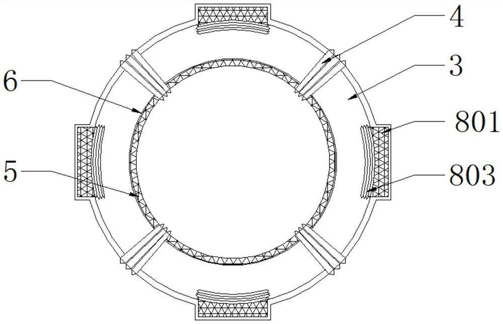 Continuous cooling device for discharged plastic bags