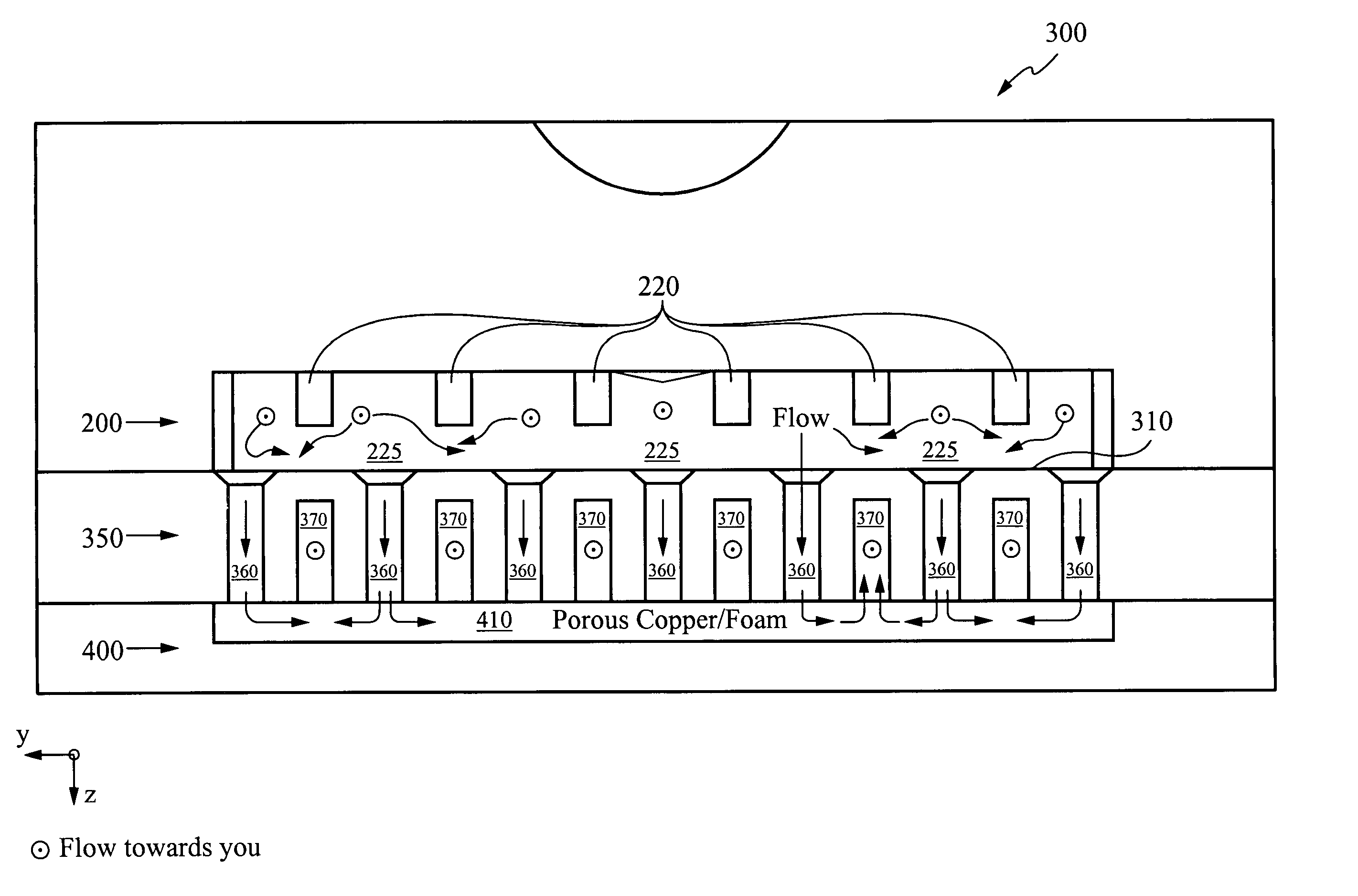 Apparatus and method of efficient fluid delivery for cooling a heat producing device