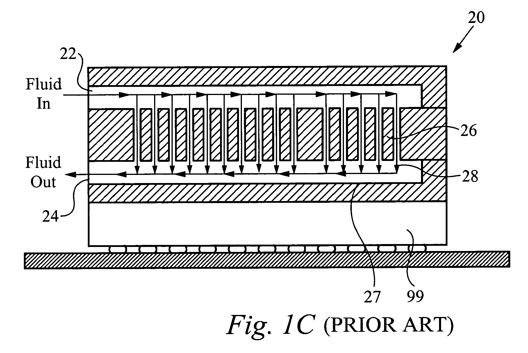 Apparatus and method of efficient fluid delivery for cooling a heat producing device