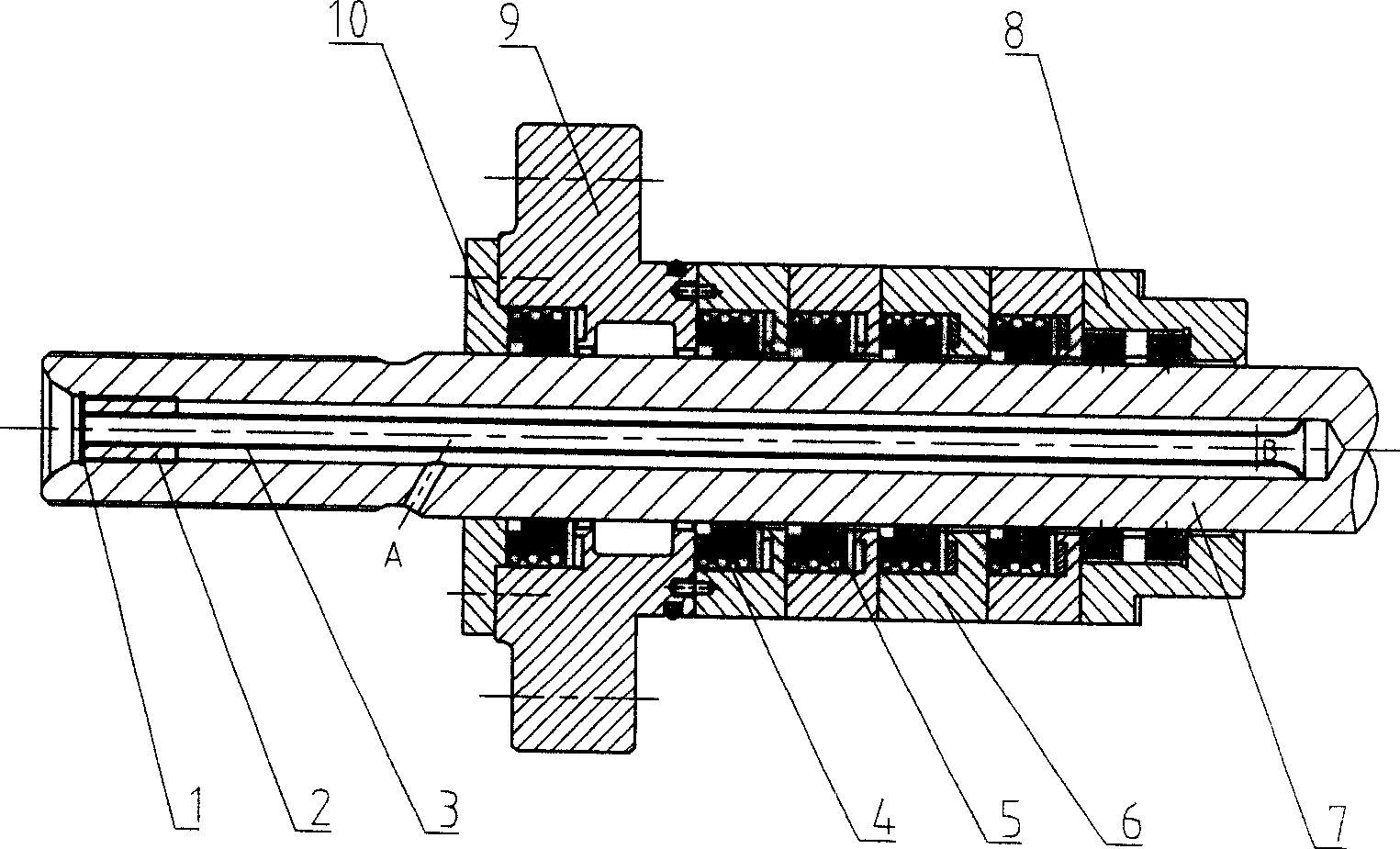 Oil cooling structure for piston rod of piston compressor