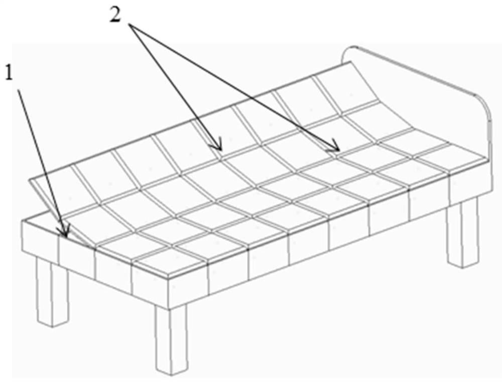 Array type anti-bedsore intelligent nursing bed