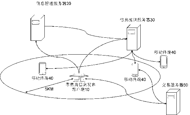 Push information issuing system and method based on actual geographic position of mobile terminal