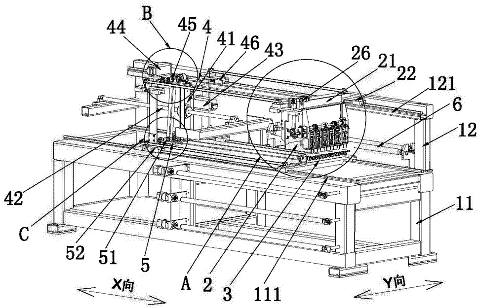 Numerical-control sewing and embroidering quilting machine provided with horizontal multi-needle machine head