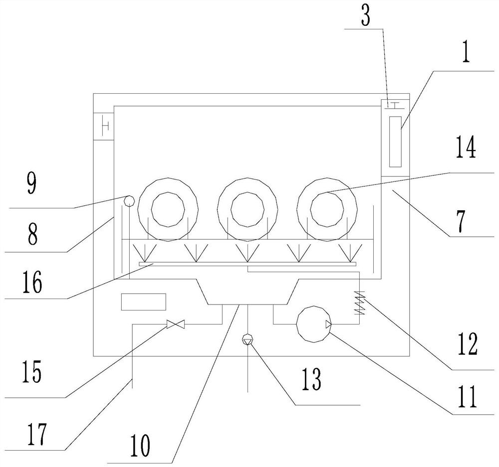 Drying system for washing equipment and dish-washing machine