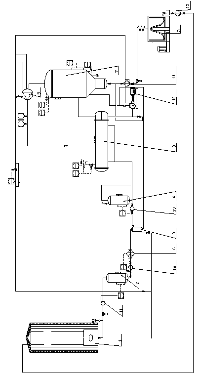 Method for wastewater treatment by using mechanical compression evaporation crystallizer system