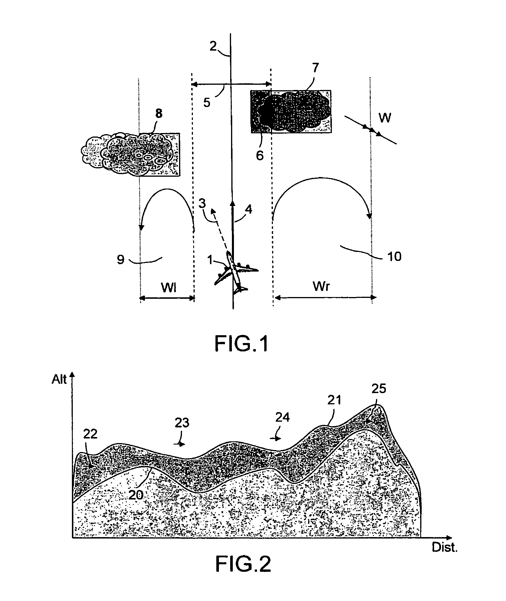 Method of indicating the lateral manoeuvre margins on either side of the flight plan path of an aircraft