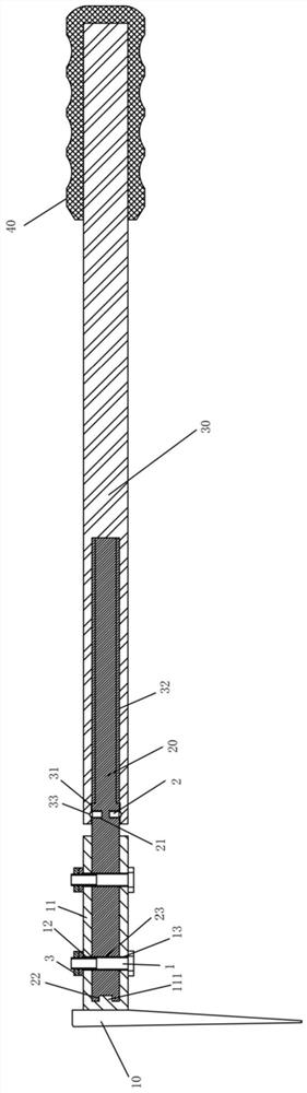 Detachable hoe device for gardens