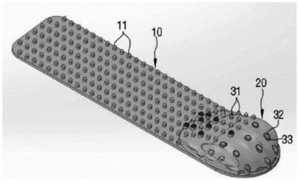 Finger pressing pad for massager