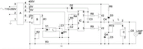 High-frequency electronic ballast