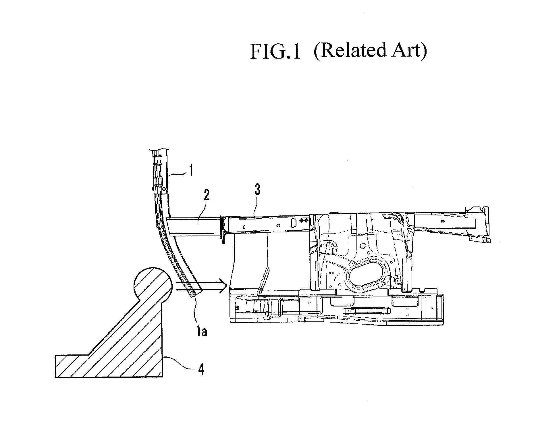 Impact absorbing device for vehicle