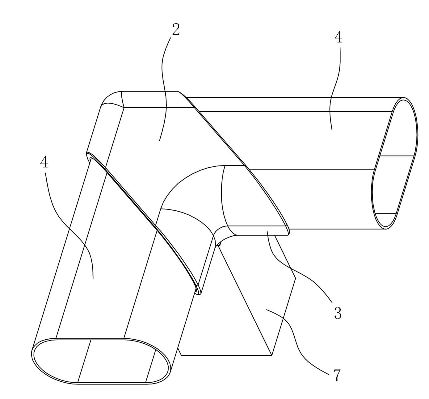 Face pipe connecting component