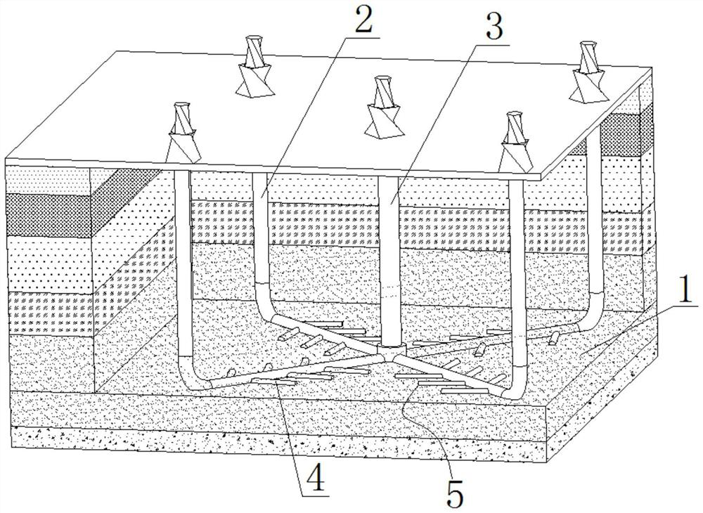 Underground in-situ fluidized mining method for deep coal resources