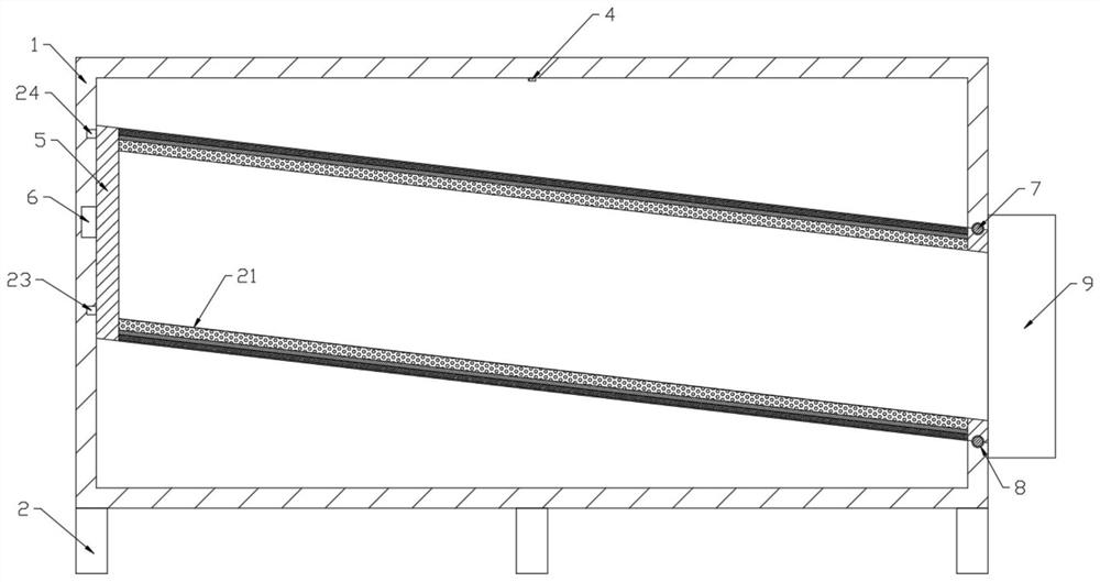 Sewage treatment filtering device