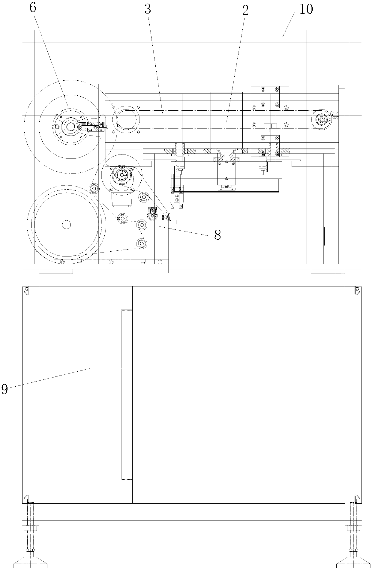 Device and method for automatically sticking scraping sheet onto selenium drum