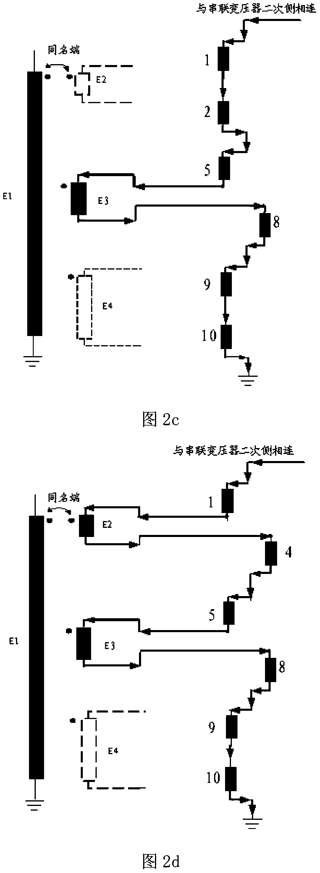 Method for limiting line short-circuit currents by using twin-core controllable phase shifter