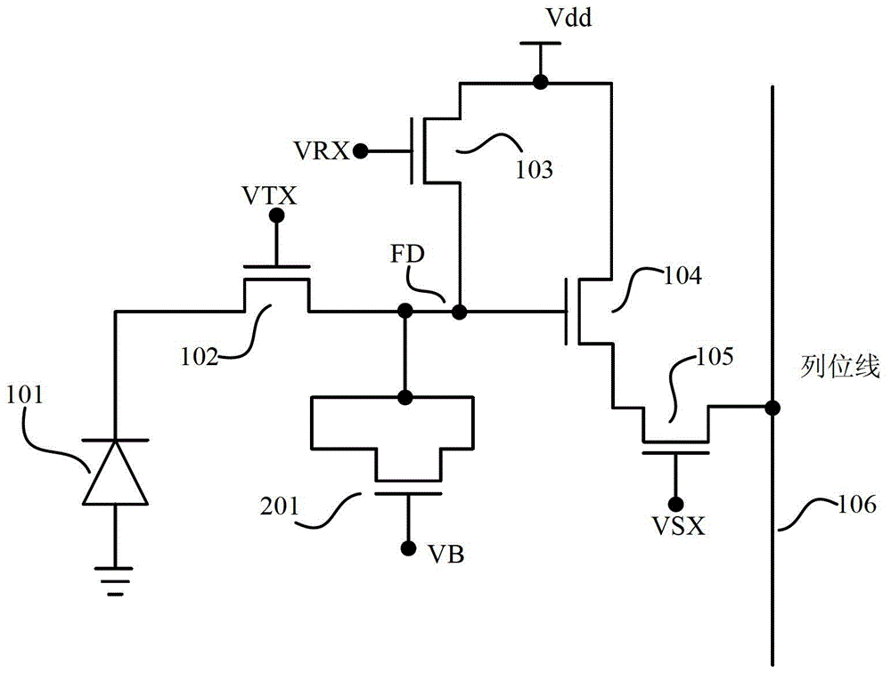 Image sensor active pixel and image sensor with variable conversion gain