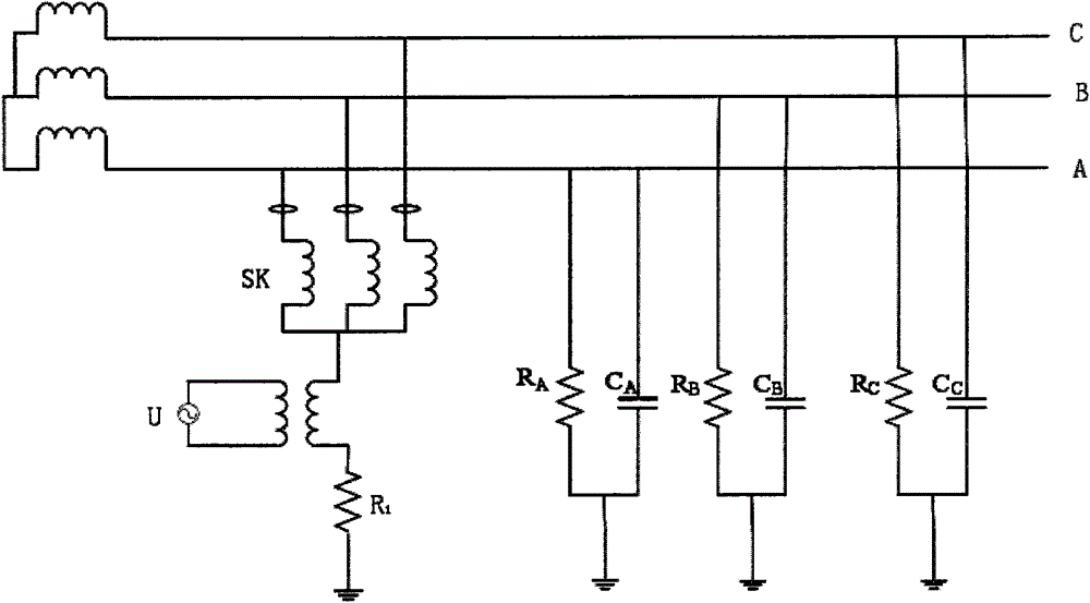 Insulation parameter detecting method for mine low-voltage cable