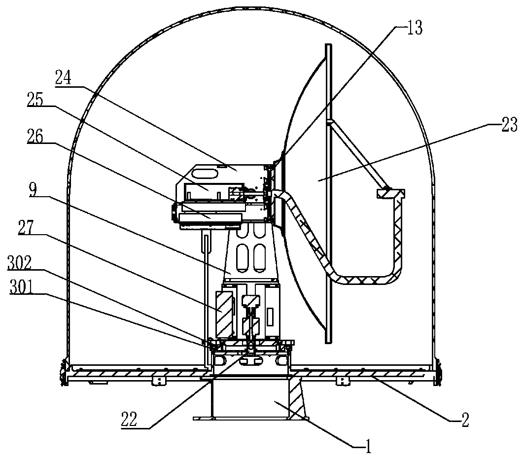 Lightweight integrated X-band meteorological radar structure