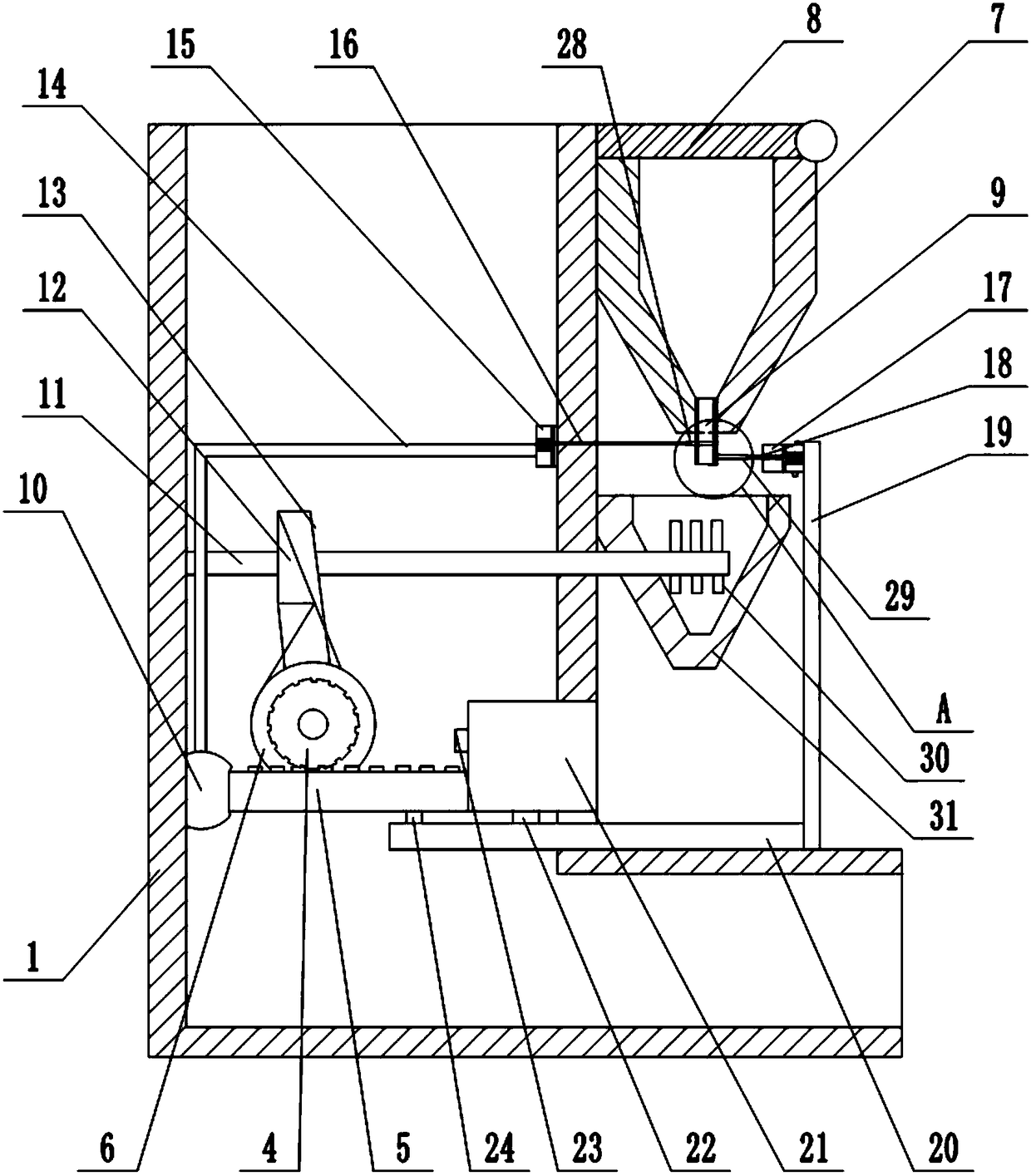 Automatic feeder of pig feed